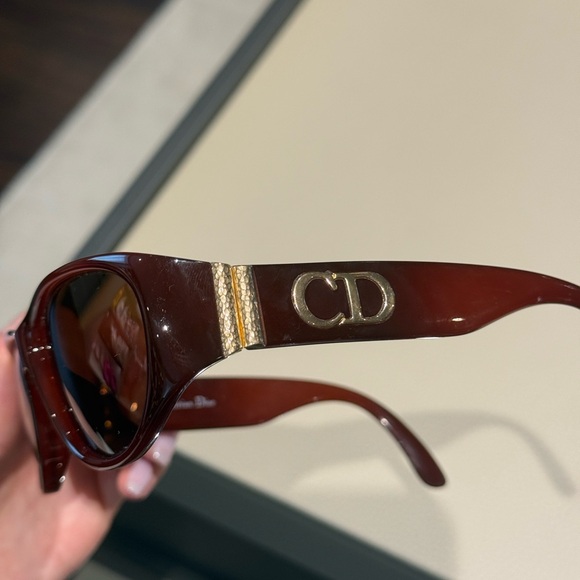 Women's Red DIOR Sunglasses - Picture 3 of 4